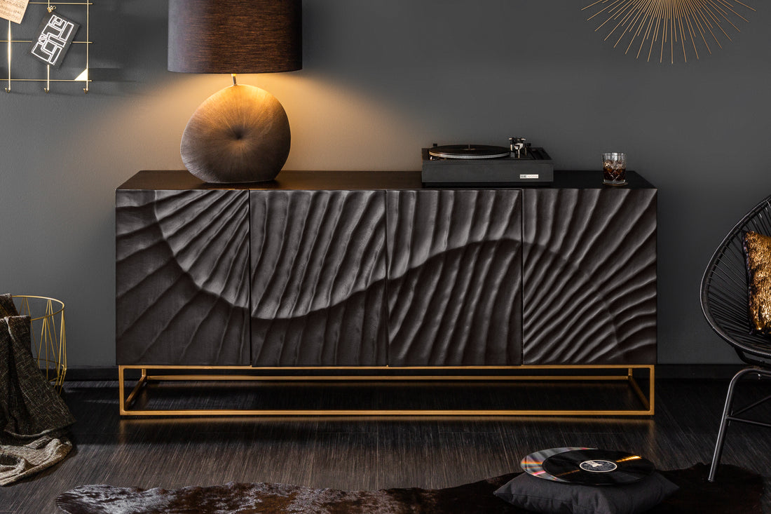 Sideboard Fossil 177cm Mango Wood Black