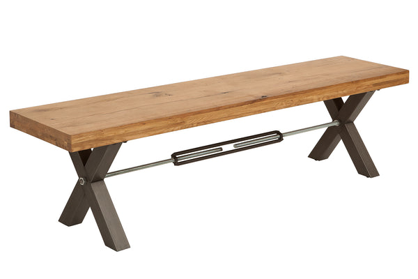 Bench Viking 180cm Wild Oak Wood Natural