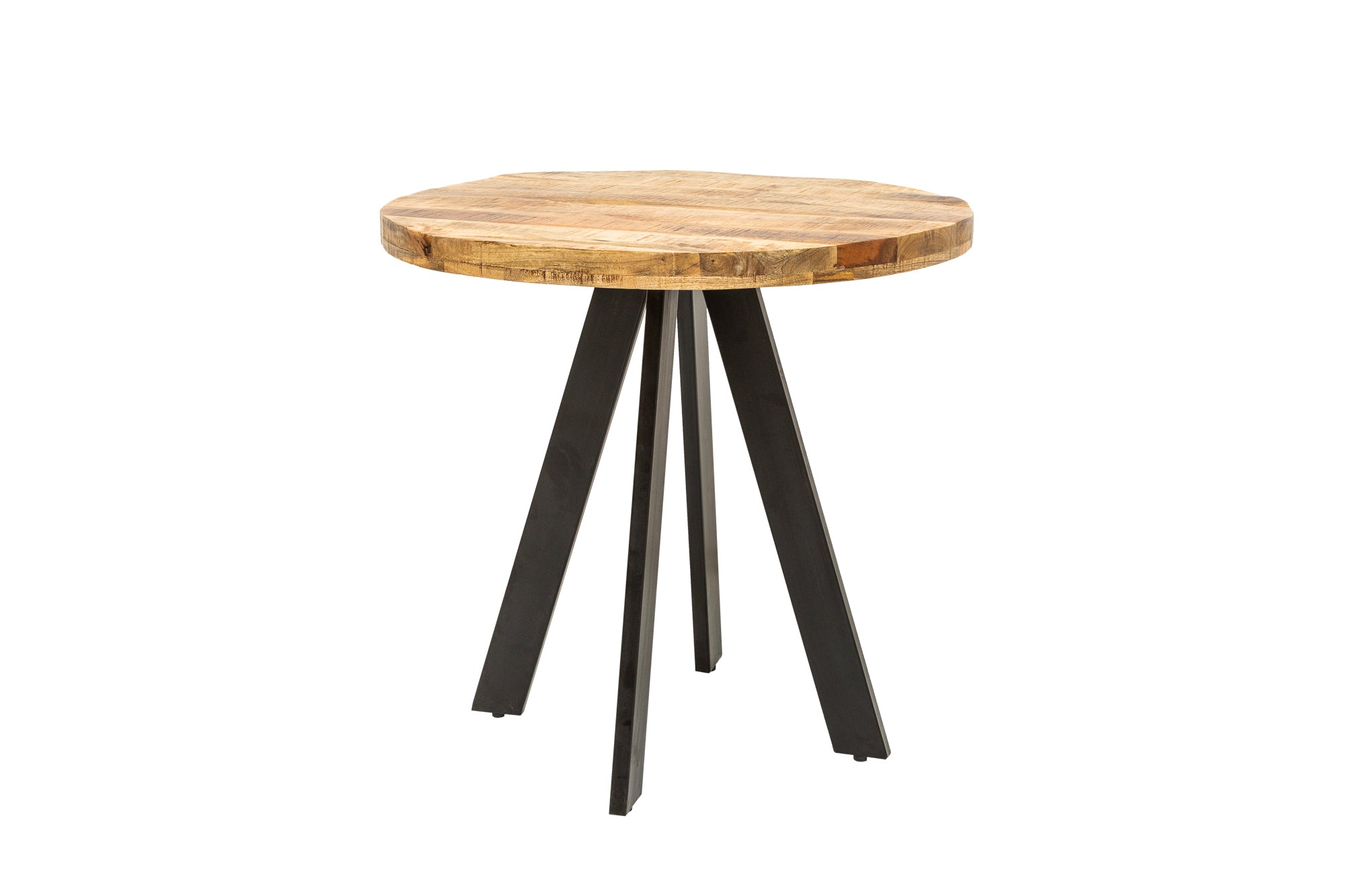 Round Dining Table Blacksmith 80cm Mango Wood Natural