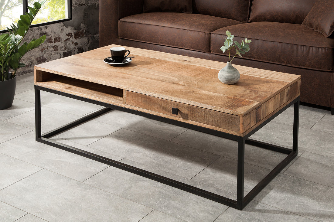 Coffee Table Blacksmith 100cm Mango Wood Natural