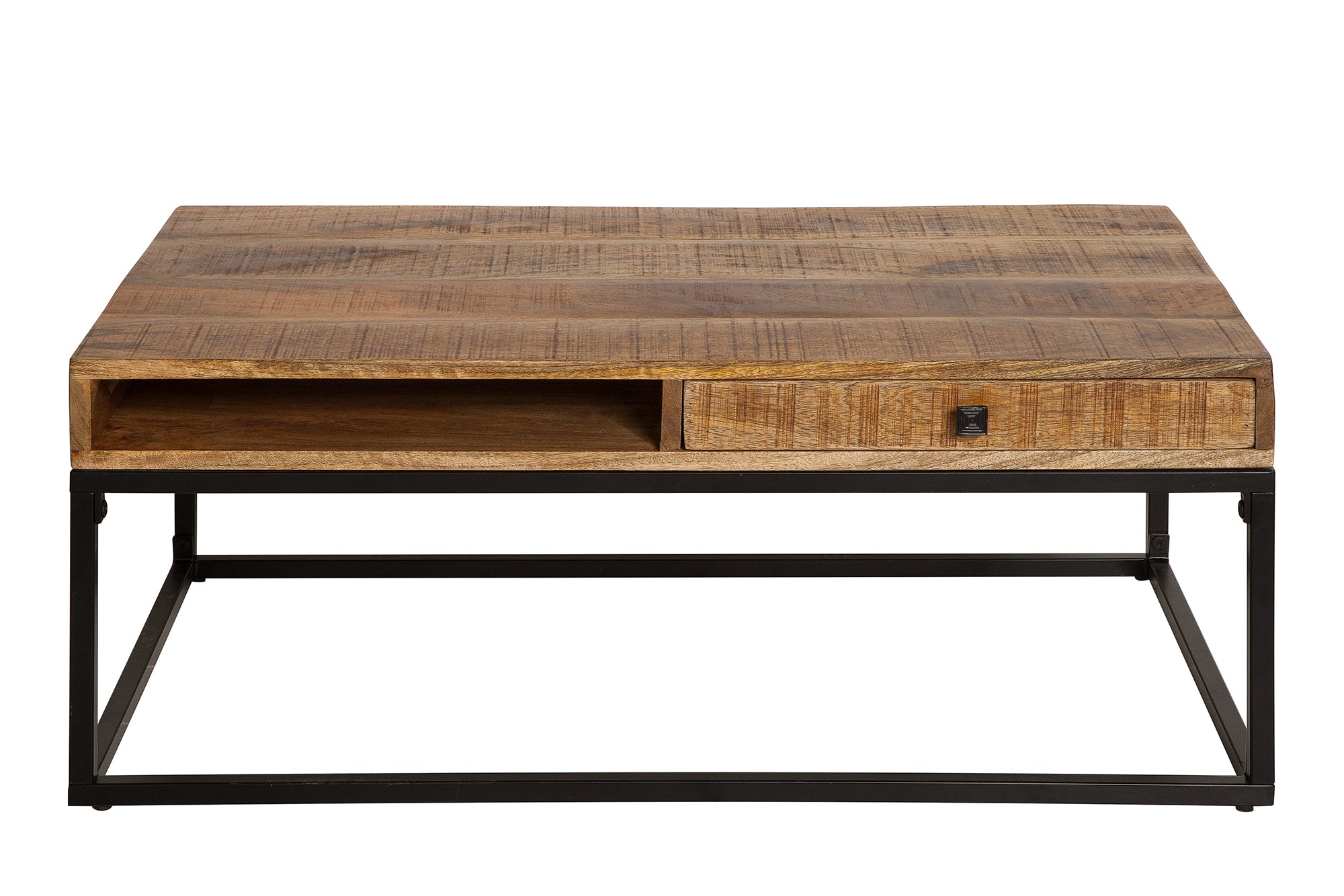 Coffee Table Blacksmith 100cm Mango Wood Natural With Drawer