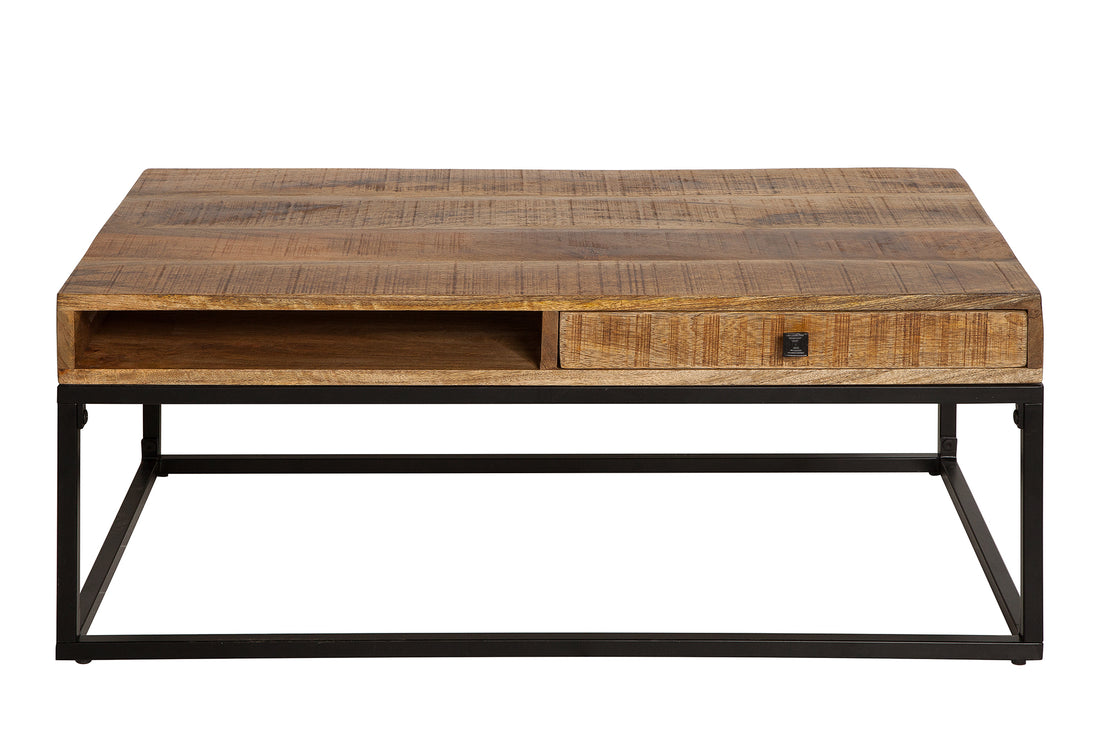 Coffee Table Blacksmith 100cm Mango Wood Natural With Drawer
