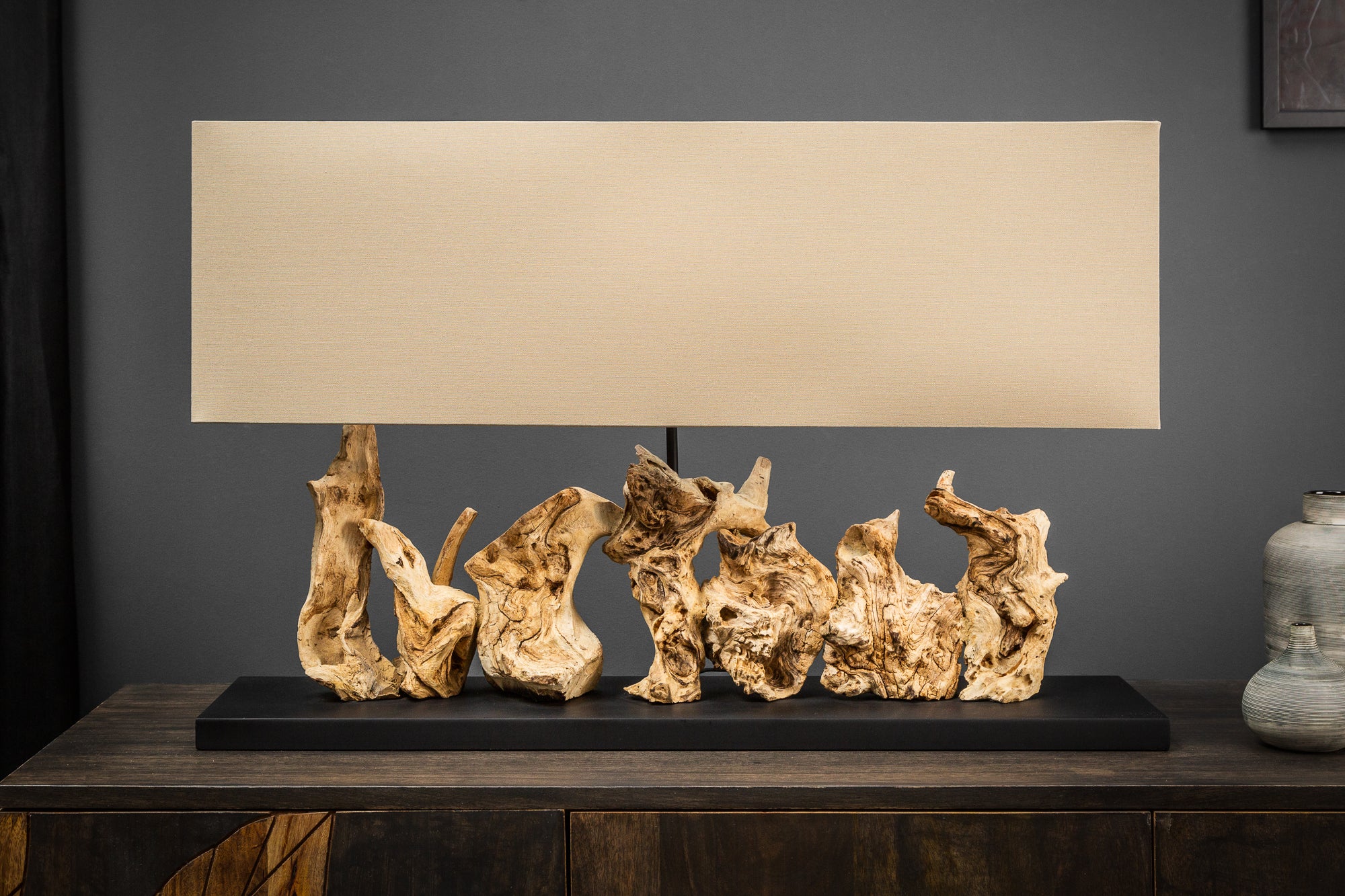 Table Lamp Pure Unique 80cm Driftwood Beige