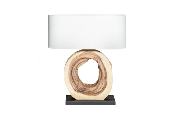 Table Lamp Organic Artwork 55cm Walnut