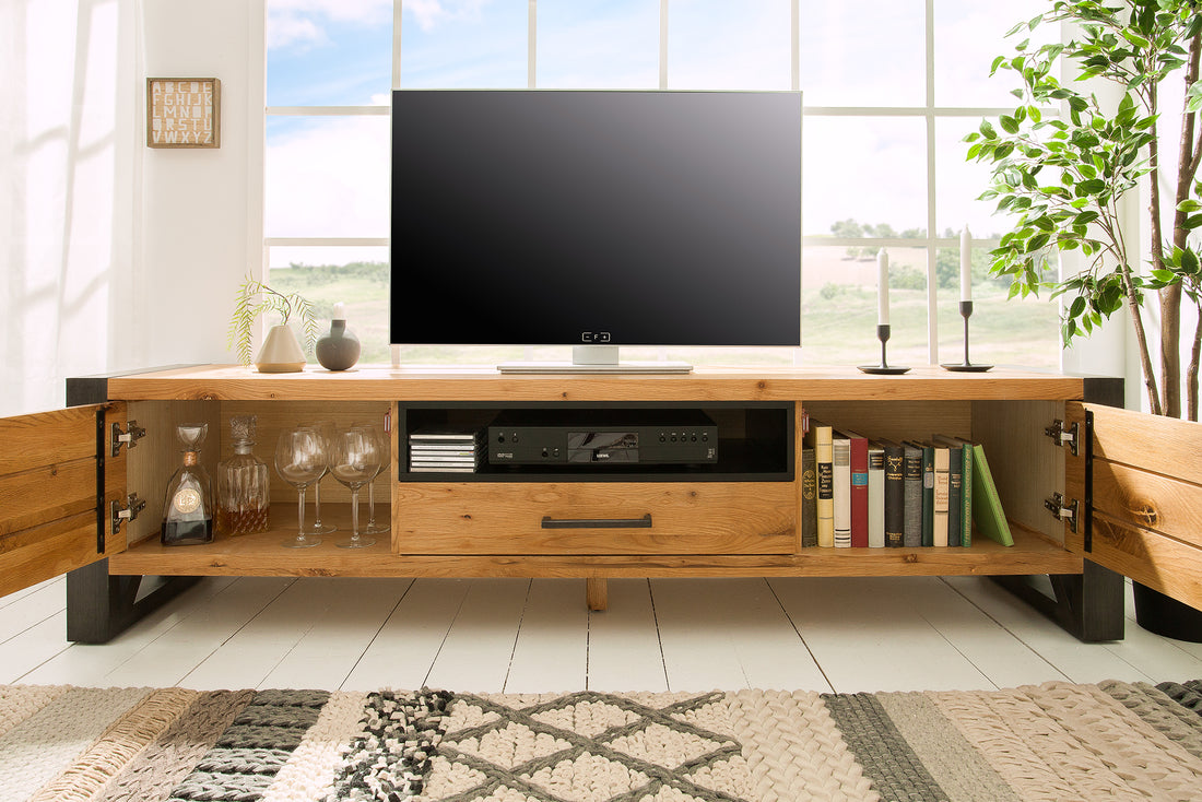 TV Stand Viking 200cm Wild Oak Wood Natural