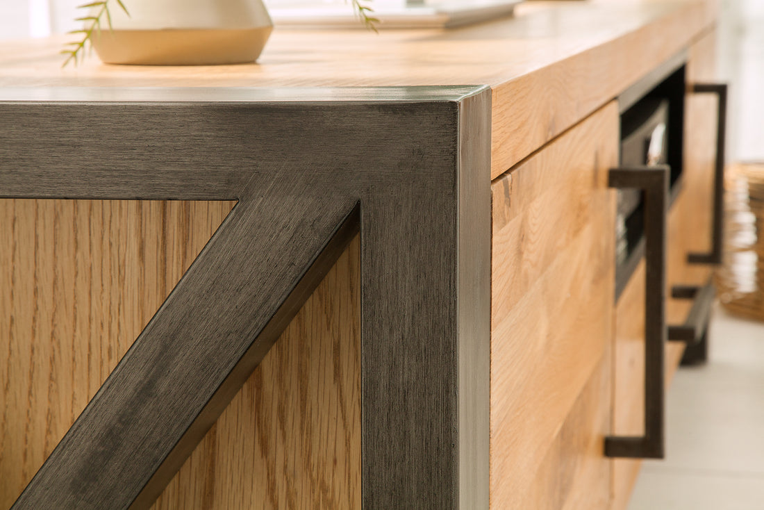 TV Stand Viking 200cm Wild Oak Wood Natural