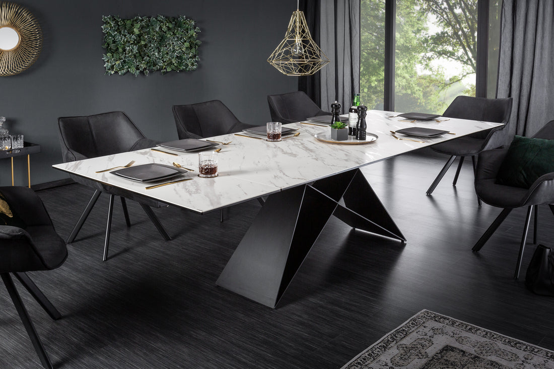 Dining Table Mercury 180-220-260cm Ceramic Marble Look