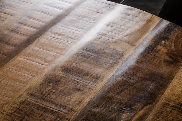Round Dining Table Blacksmith 120cm Mango Wood Natural