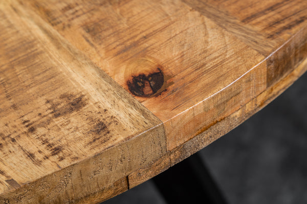 Round Dining Table Blacksmith 120cm Mango Wood Natural