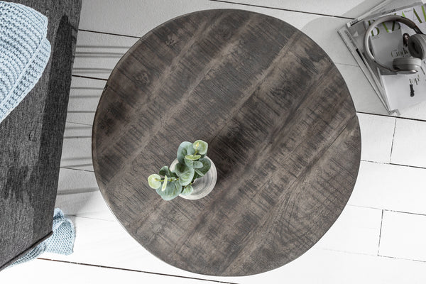 Side Table Fortress Loft 40cm Mango Wood Grey