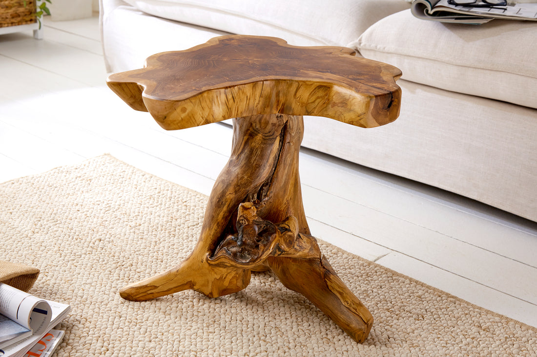 Coffee Table Root 40cm Teak Wood Brown