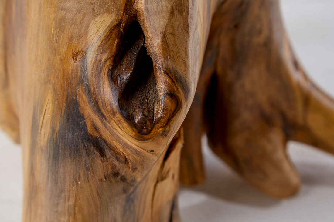Coffee Table Root 50cm Teak Wood Brown