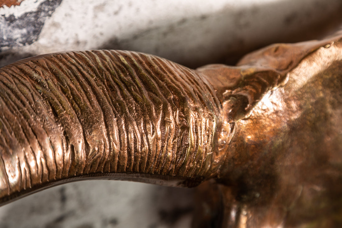 Decorative Skull Matador 70cm Metal Copper