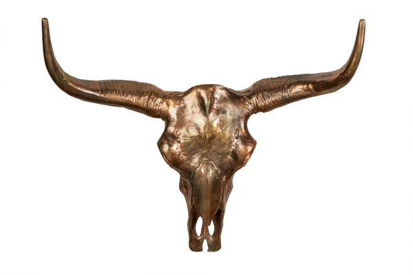 Decorative Skull Matador 70cm Aluminium Copper
