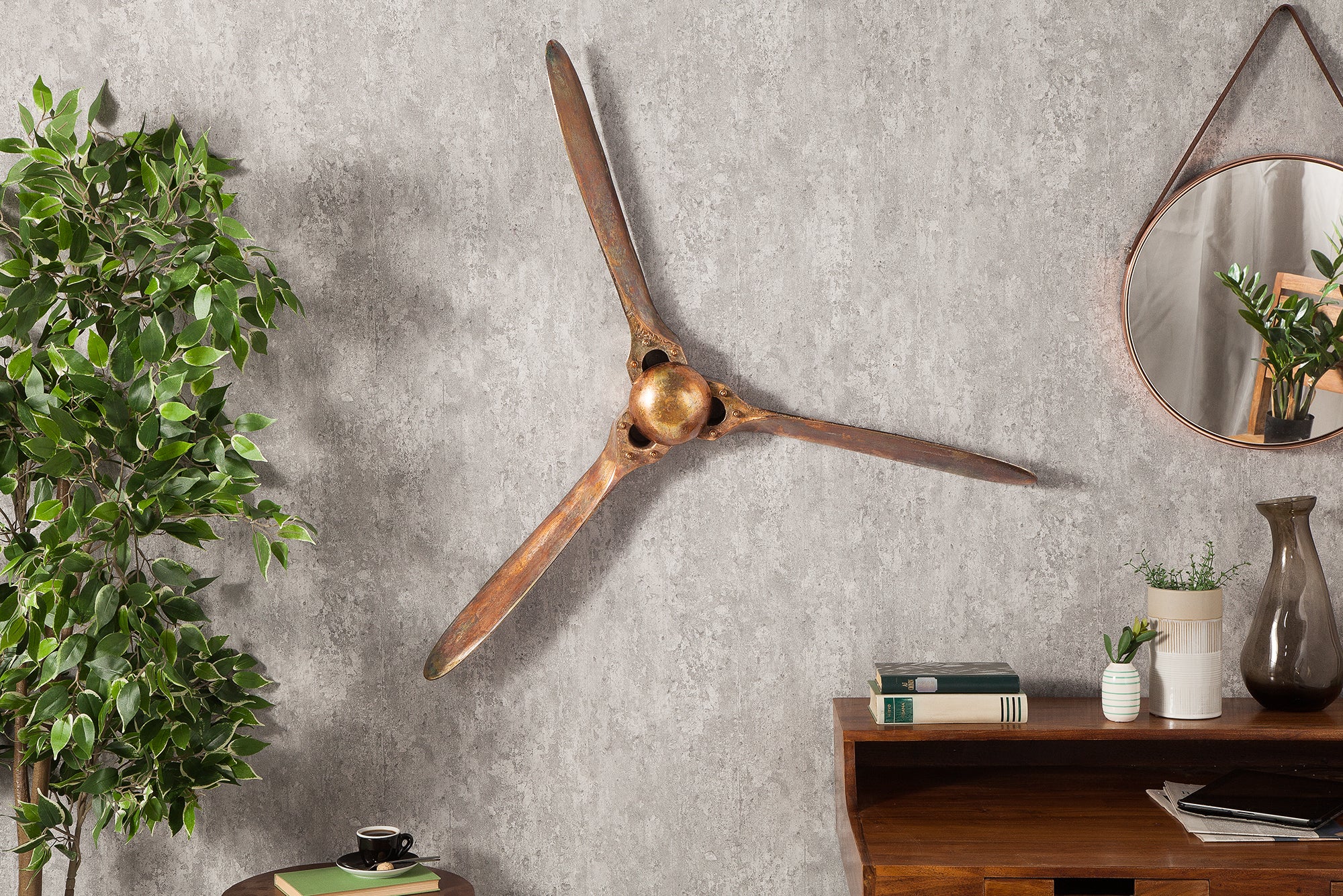 Decorative Propeller Screw III 97cm Copper
