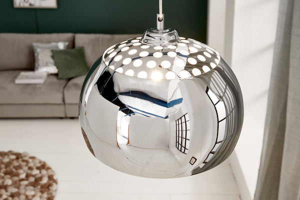 Hanging Lamp Chrome Ball Silver