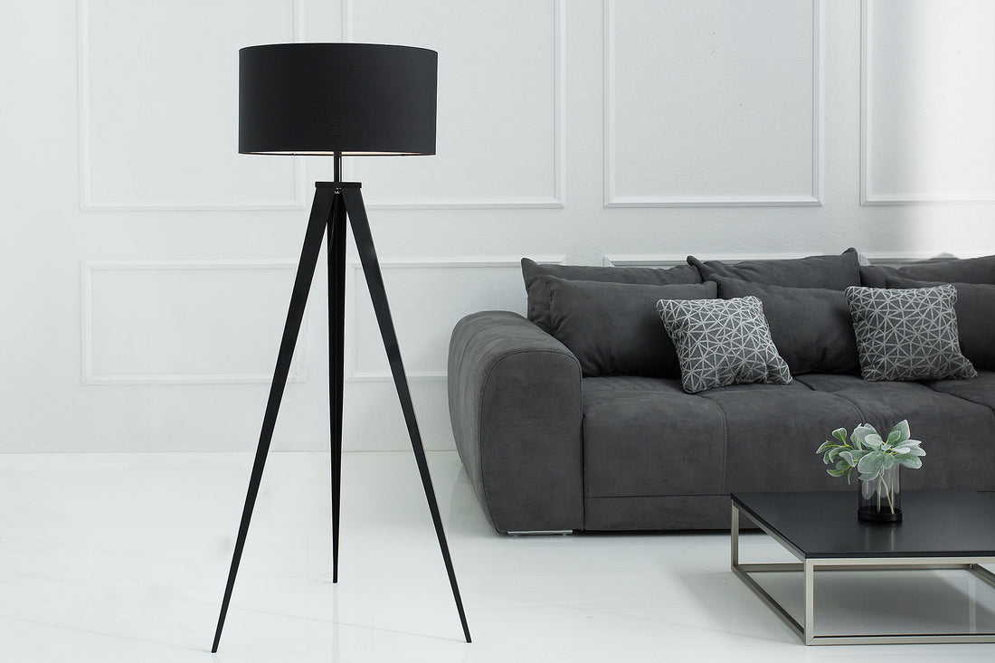 Floor Lamp Tripod 142cm Black
