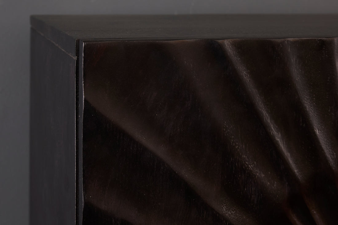 Cabinet Fossil 120cm Mango Wood Black