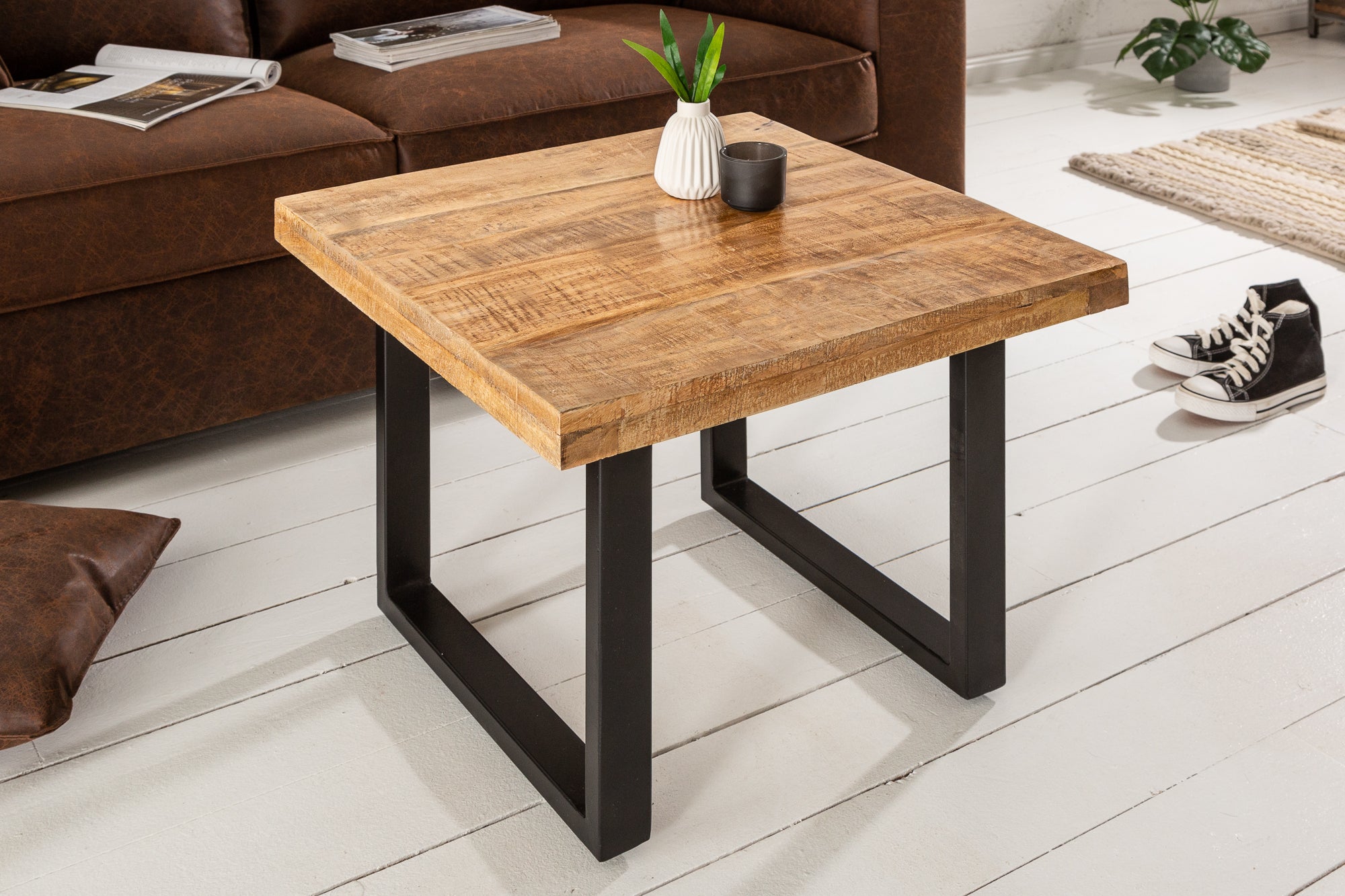 Coffee Table Blacksmith 60cm Mango Wood Natural