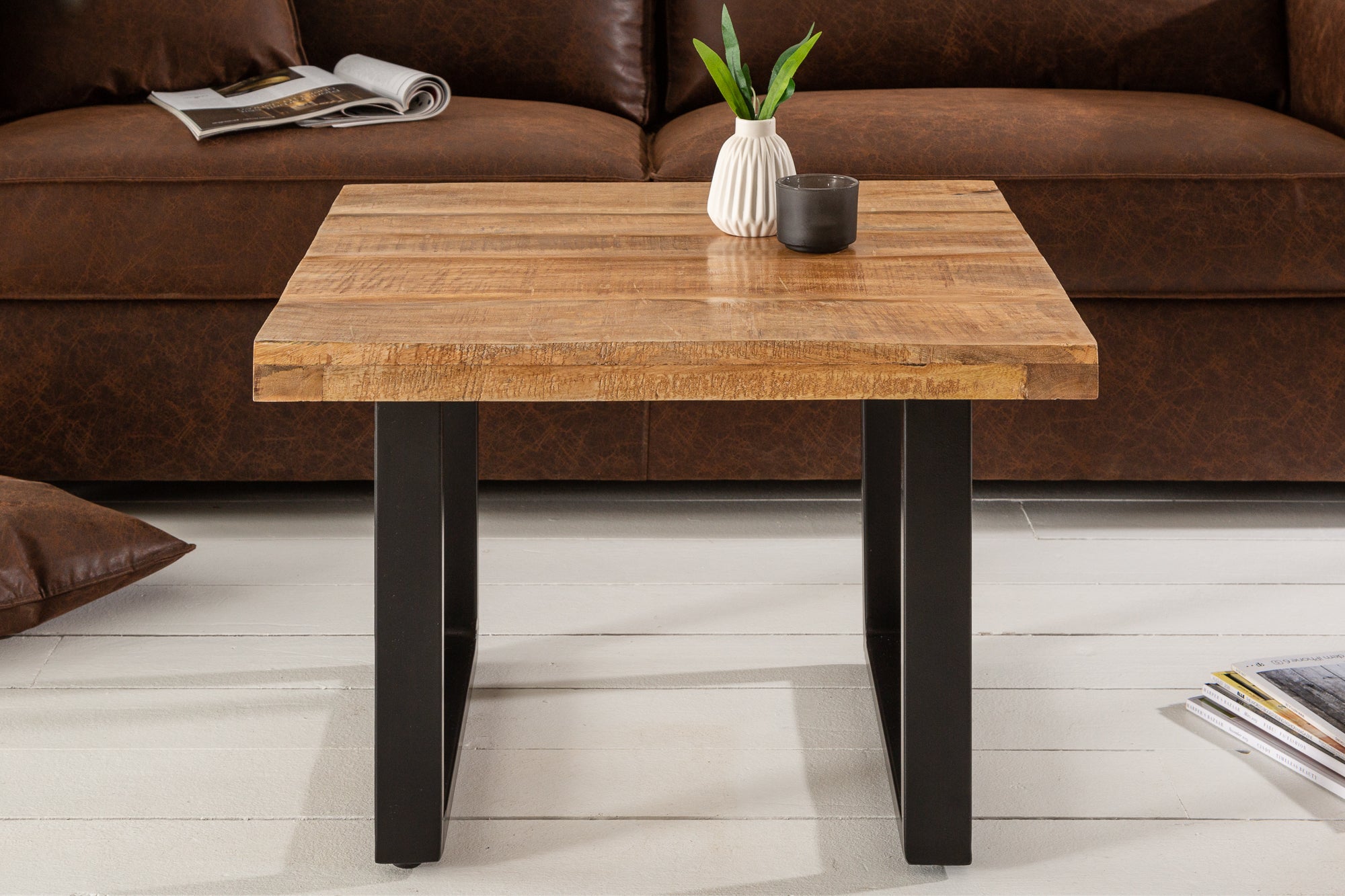 Coffee Table Blacksmith 60cm Mango Wood Natural