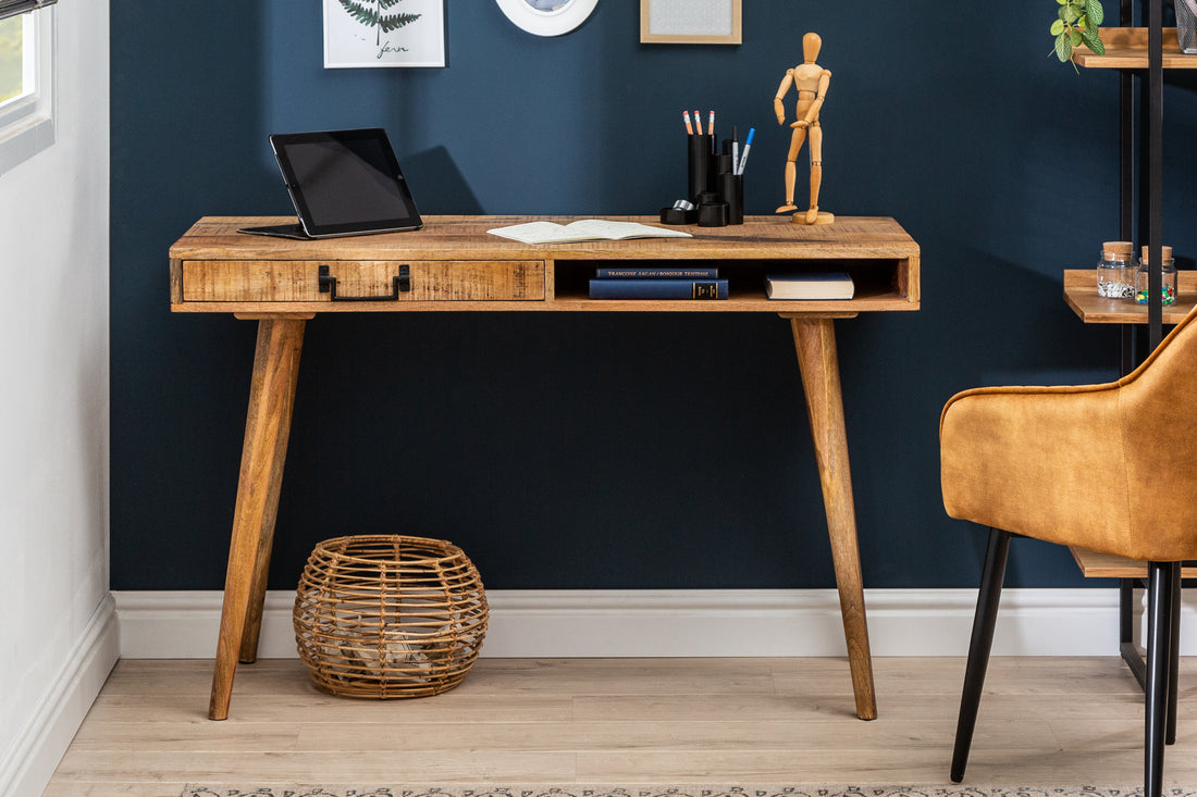 Desk Retro 120cm Mango Wood Natural