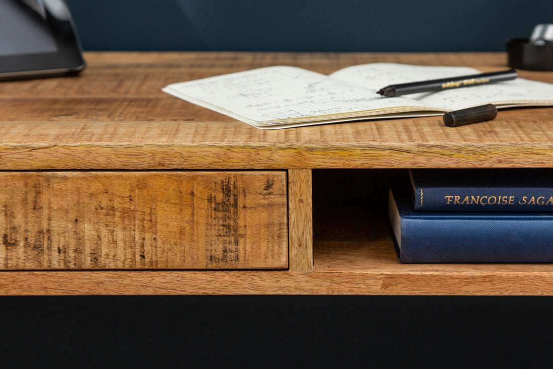 Desk Retro 120cm Mango Wood Natural