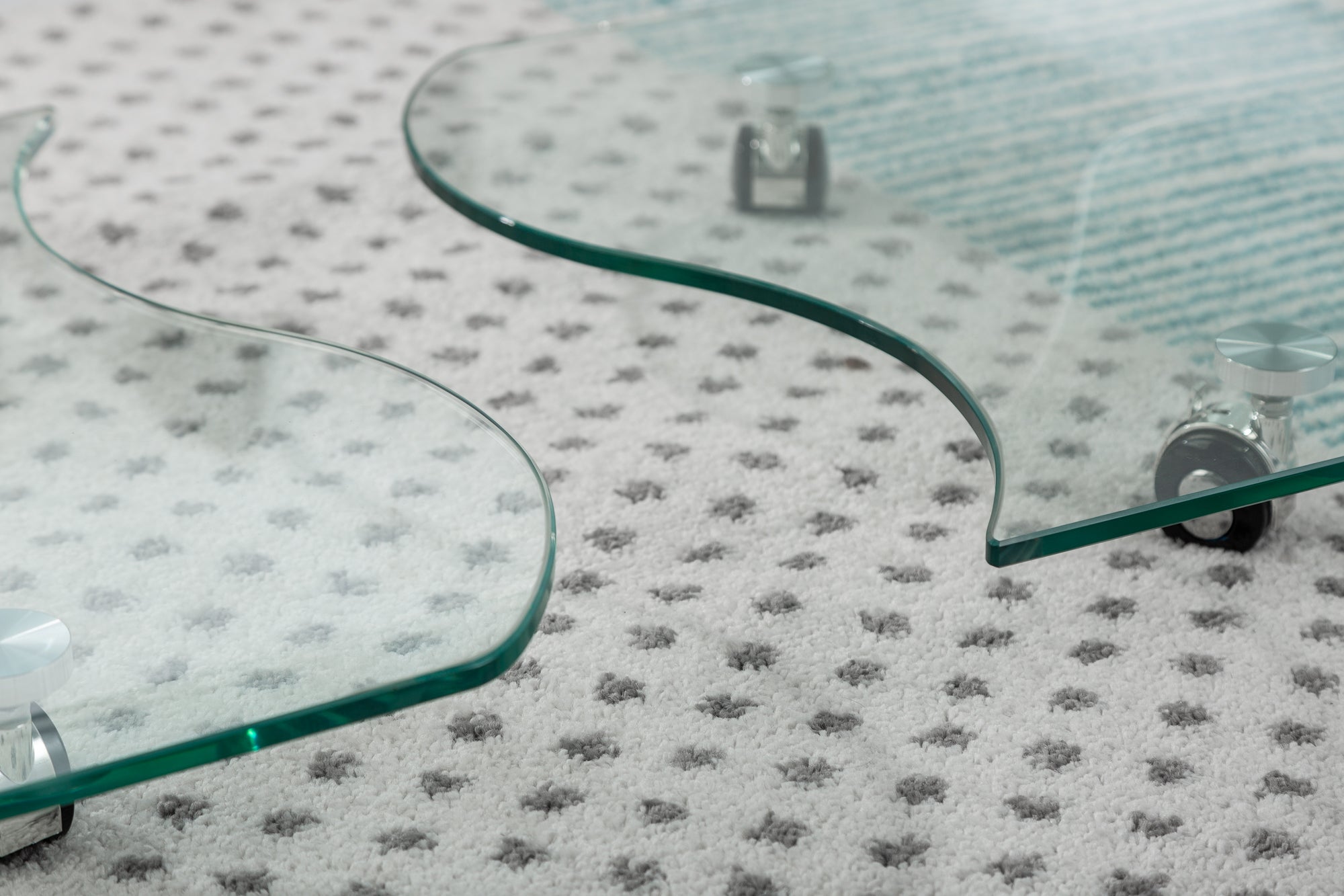 Coffee Table Quartz 90cm Glass