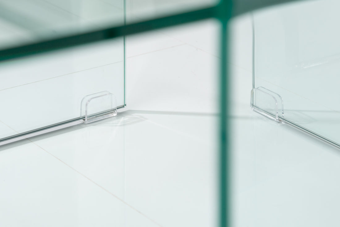 Set Of Two Nesting Coffee Tables Quartz 60cm/100cm Glass