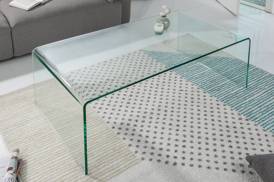 Coffee Table Quartz 110cm Glass