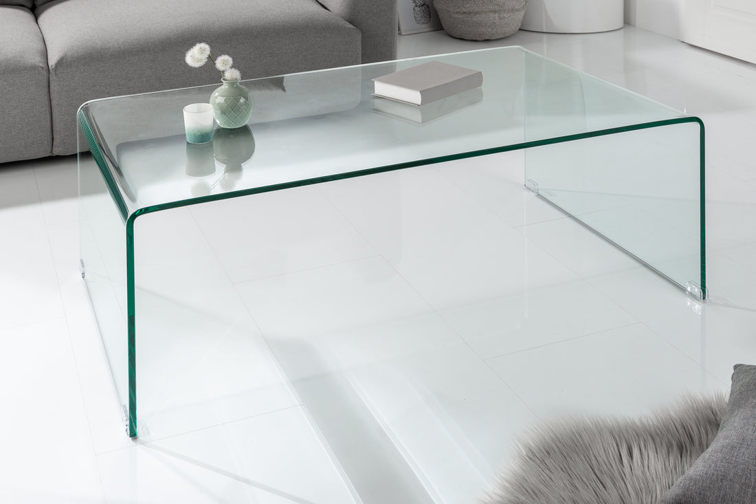 Coffee Table Quartz 110cm Glass