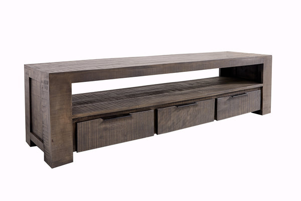 Grey mango top wood tv unit
