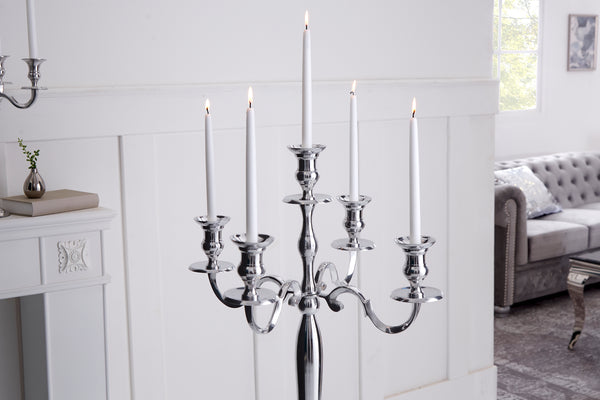 Candlestick 5-arm 120cm Silver