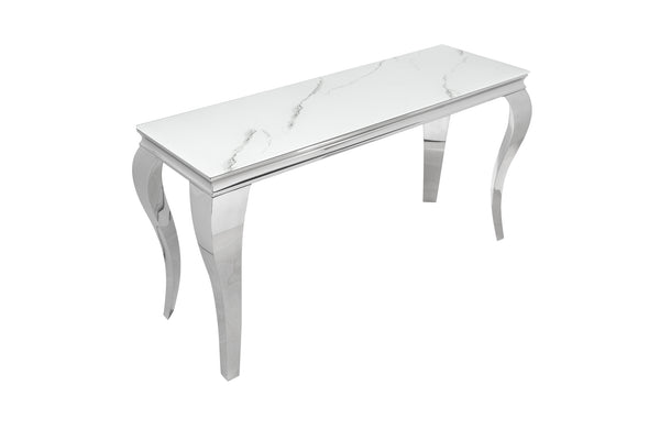 Console Table Belvedere 145cm Marble Silver