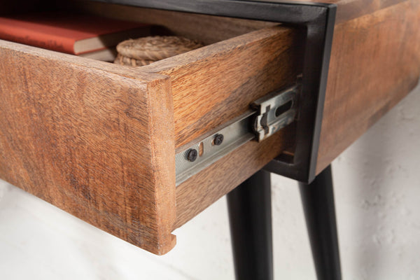 Console Table Industrial 120cm Mango Wood Brown