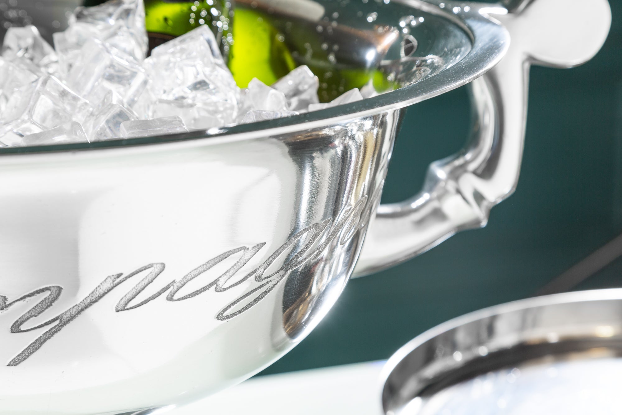 Champagne Cooler 40cm Metal Chrome