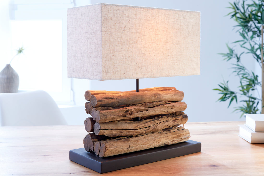 Table Lamp Perifere 40cm Beige Driftwood