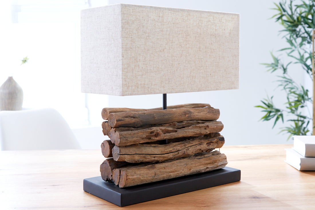 Table Lamp Perifere 40cm Driftwood Beige