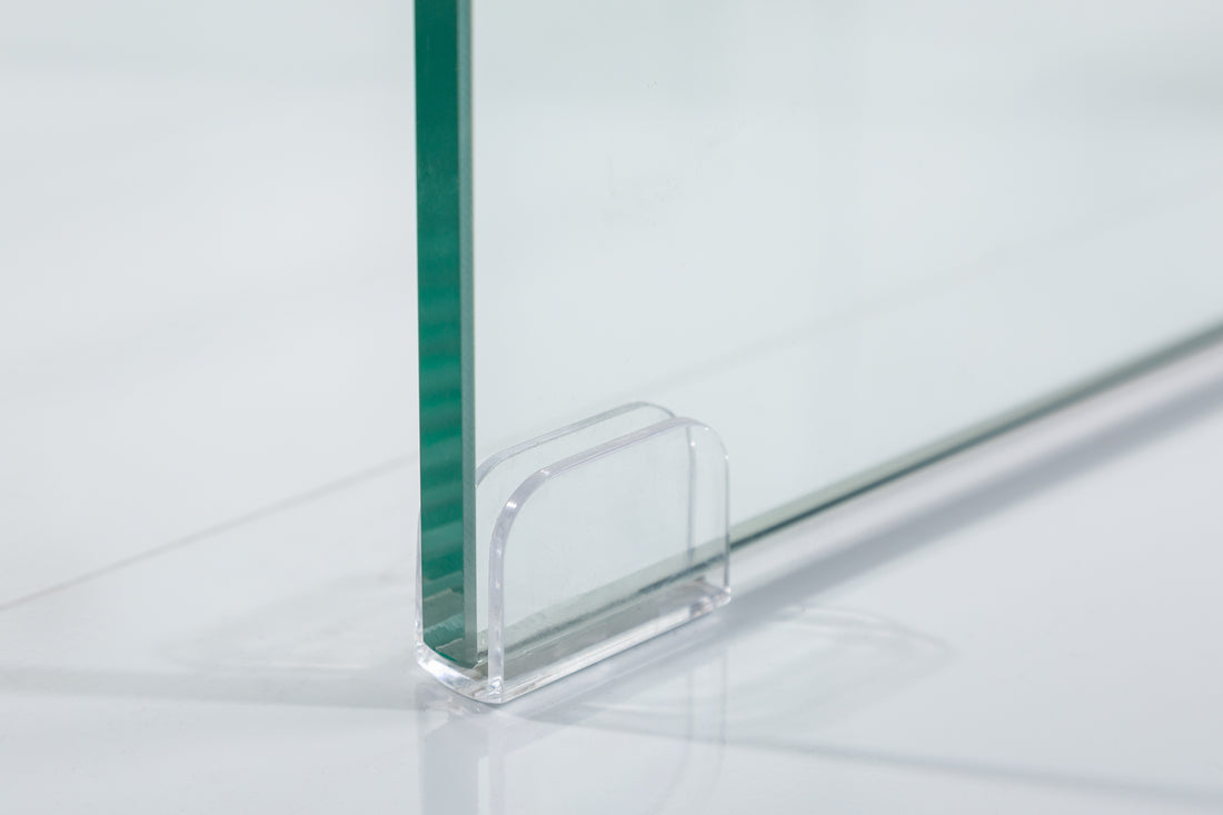 Set Of Three Nesting Coffee Tables Quartz 40cm/50cm/60cm Glass