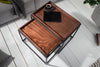 Set Of 2 Nesting Coffee Tables Elements 55cm/60cm Mocha Beech With Tray