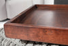 Set Of 2 Nesting Coffee Tables Elements 55cm/60cm Mocha Beech With Tray