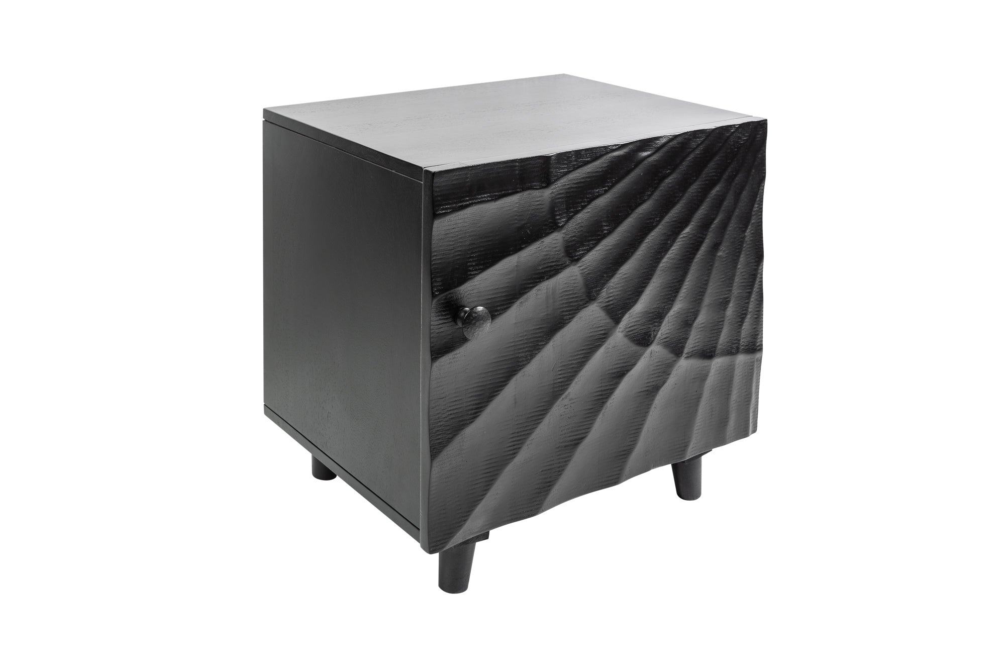 Bedside Table Fossil 50cm Mango Wood Black