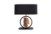 Table Lamp Elements 58cm Acacia Wood Black