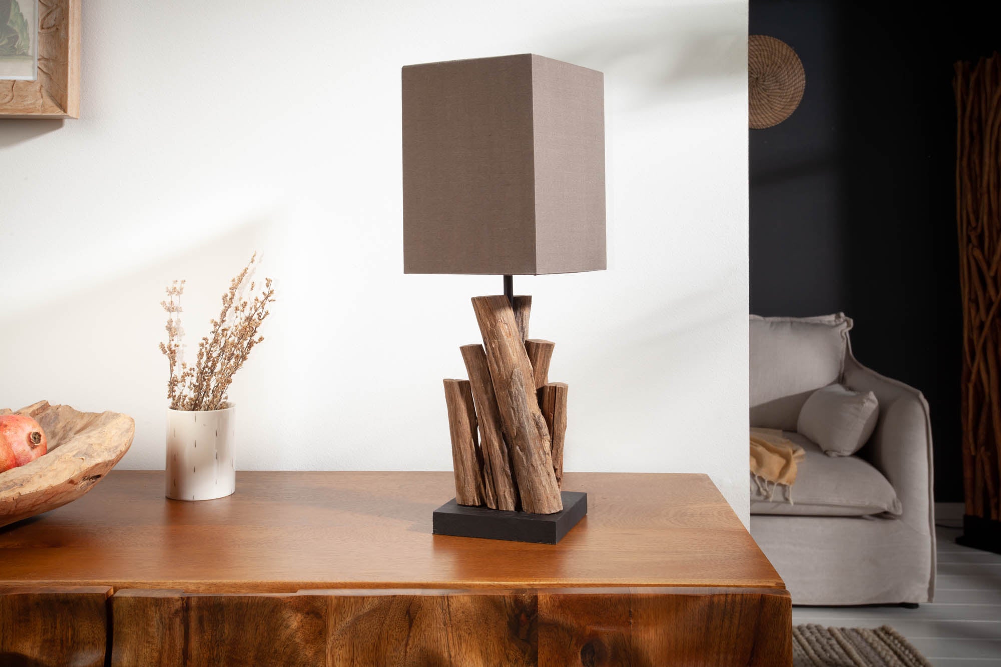 Table Lamp Pure Nature 45cm Brown Driftwood