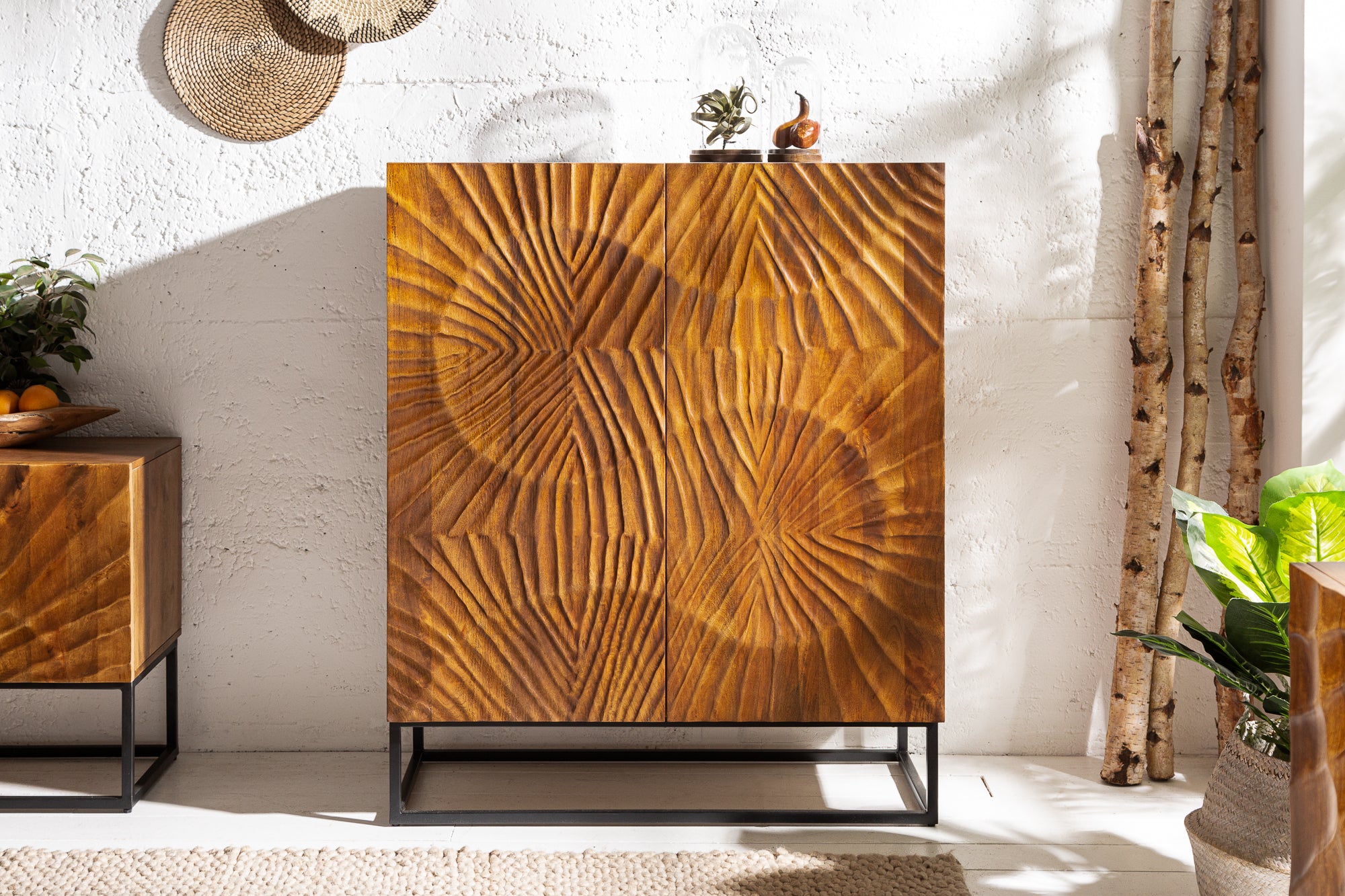 Cabinet Fossil 120cm Mango Wood Brown