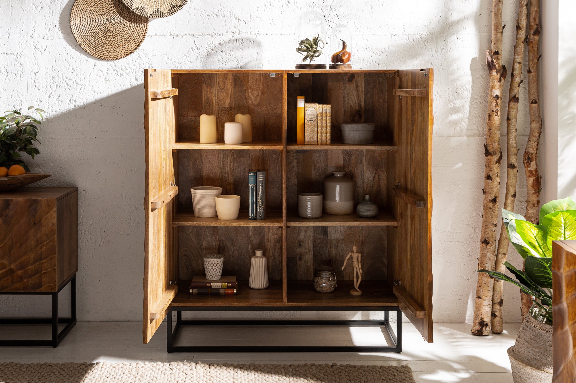 Cabinet Fossil 120cm Mango Wood Brown