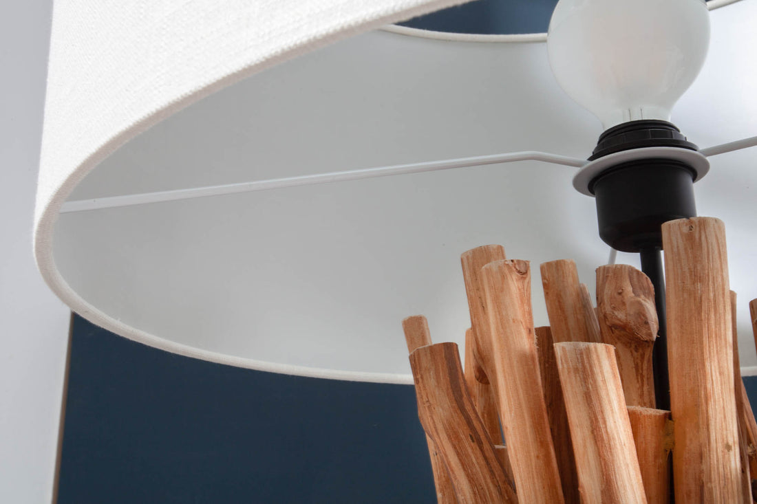Floor Lamp Servant 153cm Longan Wood Natural