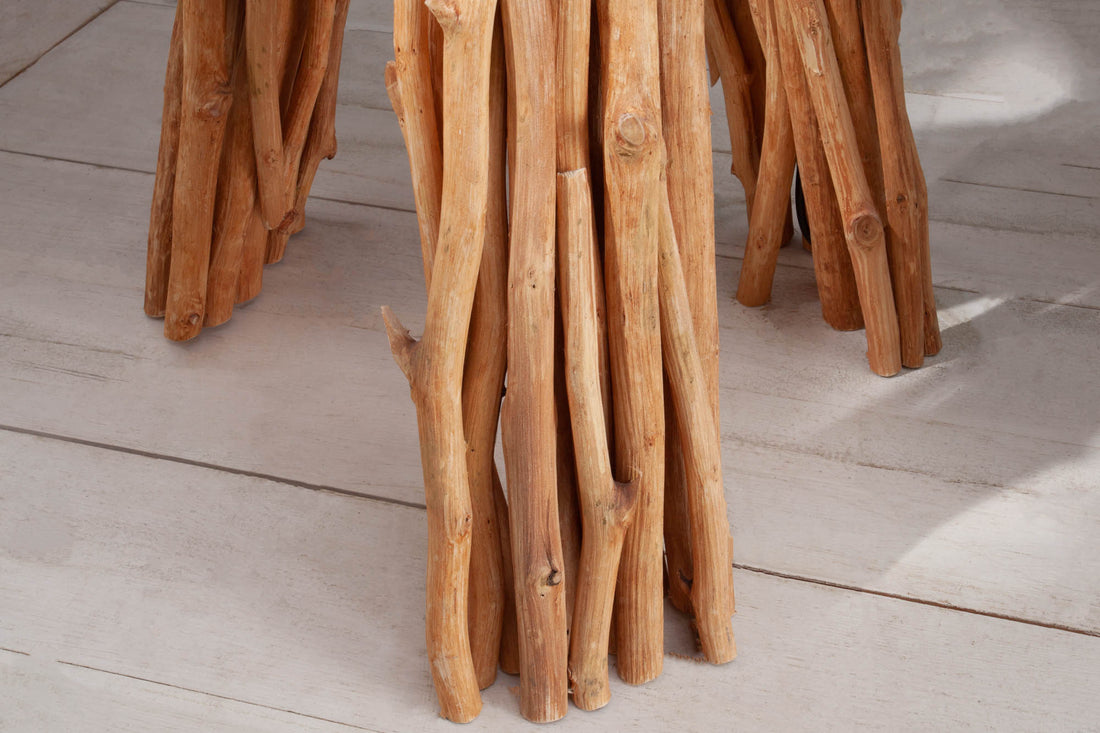 Floor Lamp Servant 153cm Longan Wood Natural