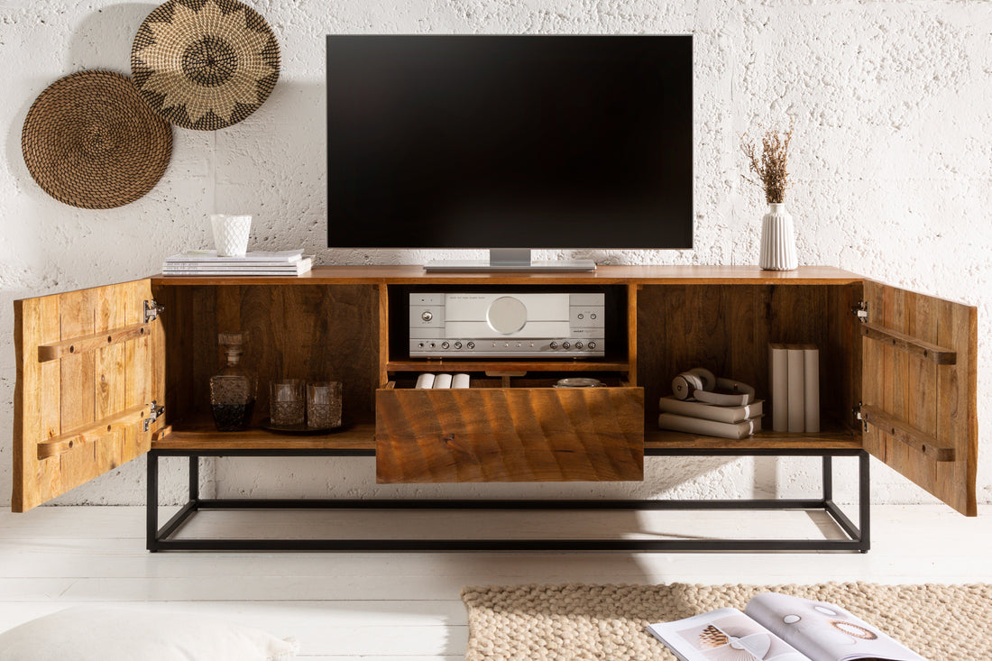 TV Stand Fossil 160cm Mango Wood Brown