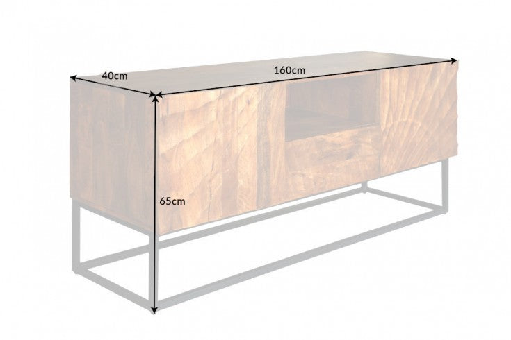 TV Stand Fossil 160cm Mango Wood Brown