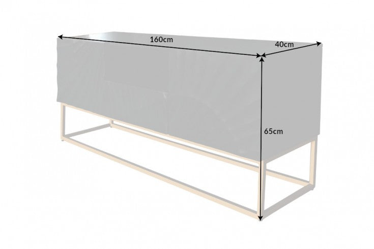 TV Stand Fossil 160cm Mango Wood Black